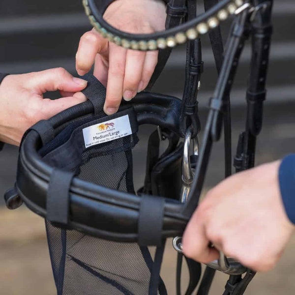 EQUILIBRIUM NET RELIEF FLIEGENMASKE FÜR REITEN MIT OHREN - UV SCHUTZ Schwarz 3906