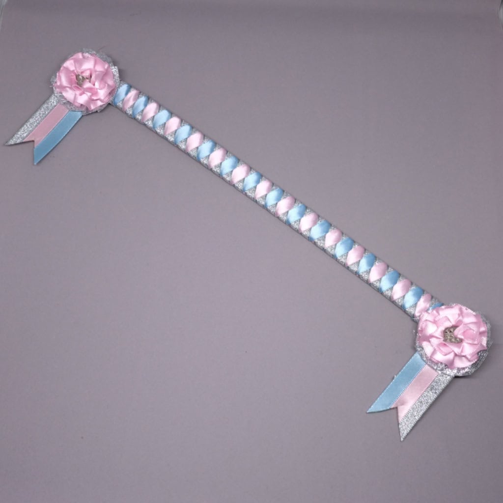 ShowQuest Sandown Browband - Pale Blue/Pink/Silver