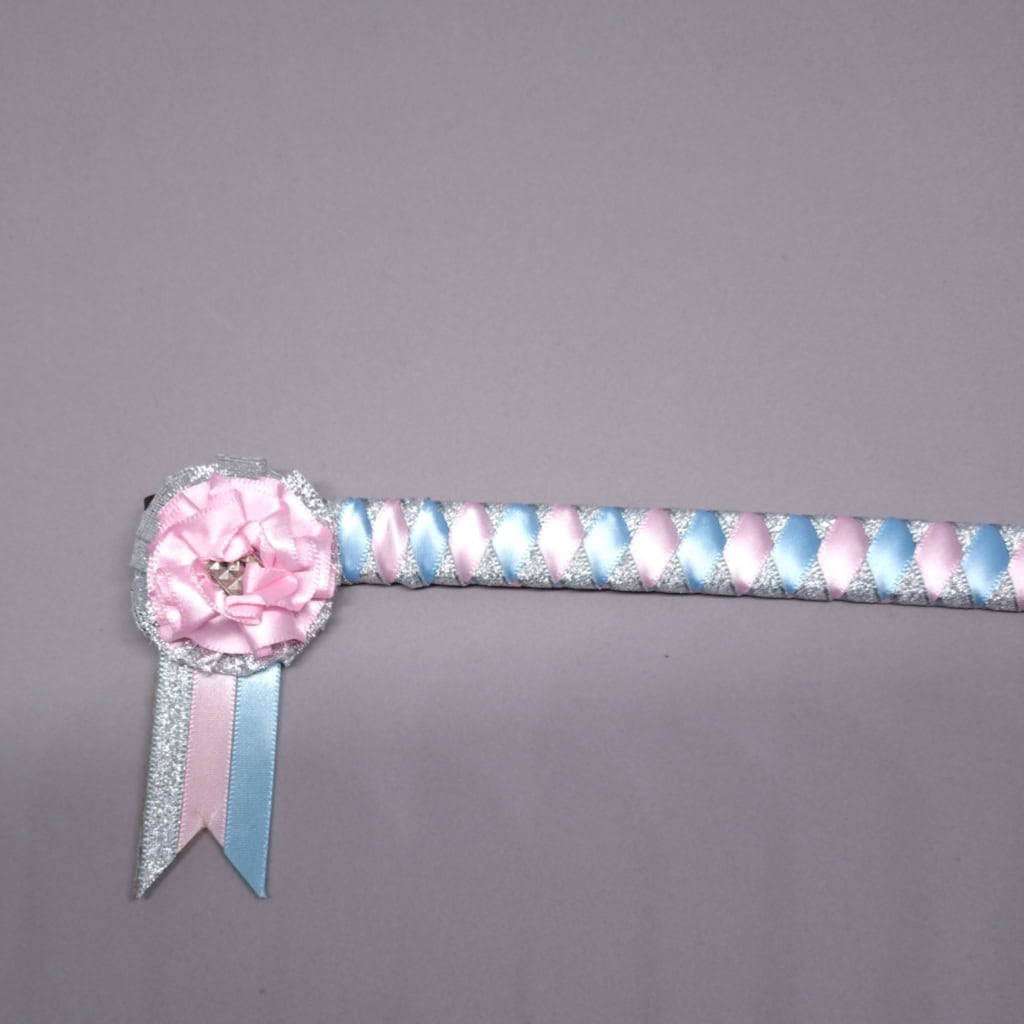 ShowQuest Sandown Browband - Pale Blue/Pink/Silver