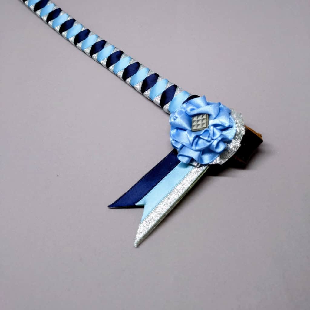 ShowQuest Sandown Browband - Silver/Pale Blue/Navy