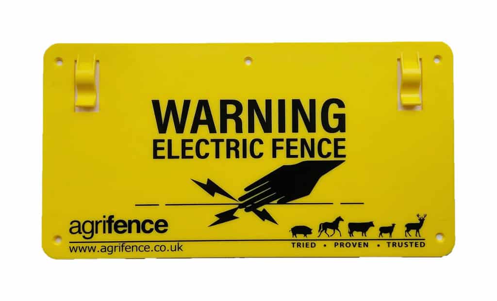 Agrifence Electric Fence Warning Signs (Pack of 3)