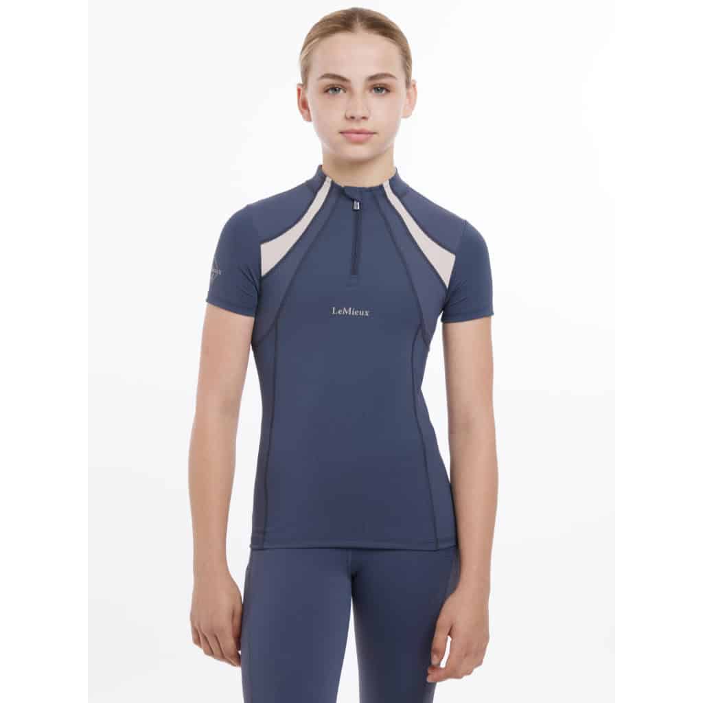 LeMieux Mia Young Rider Short Sleeve Base Layer - Dusk Blue