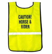 Fluorescent Tabard - Caution Horse and Rider - One Size