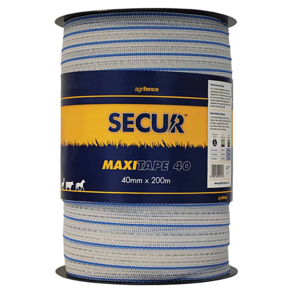 Agrifence MaxiTape 40mm White - equichoice.co.uk