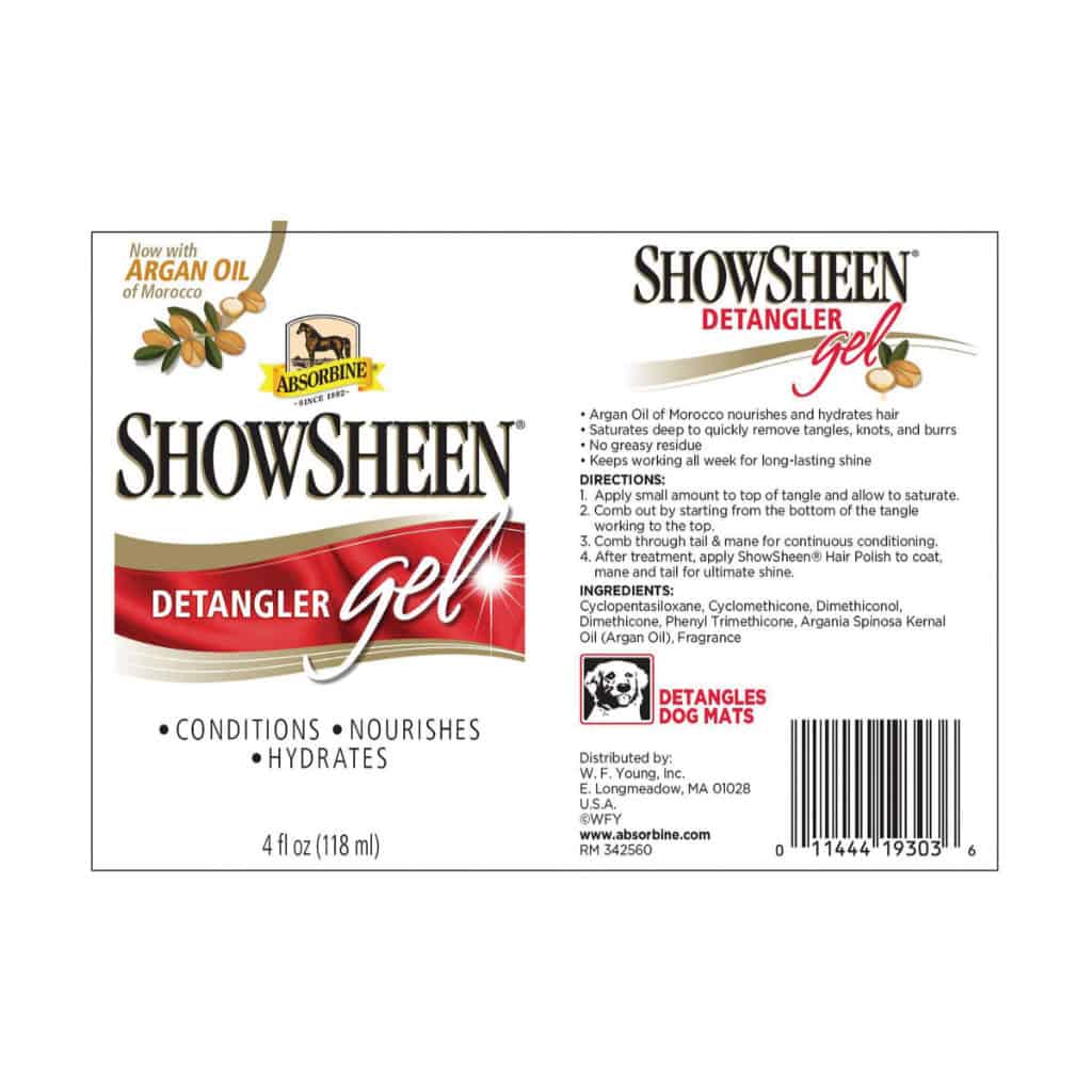 Absorbine Show Sheen Detangler Gel - equichoice.co.uk