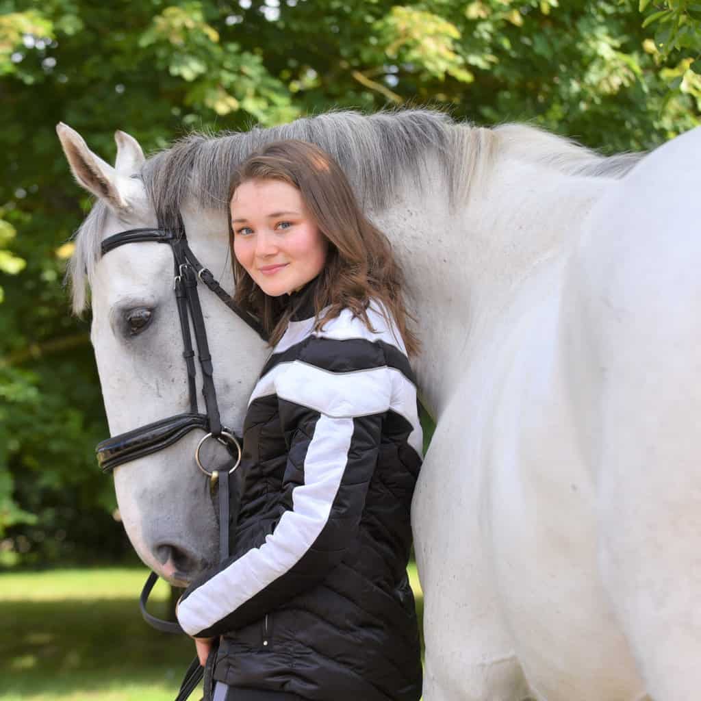 Carl Hester Collection Vincenzo Quilted White Hi Viz Jacket