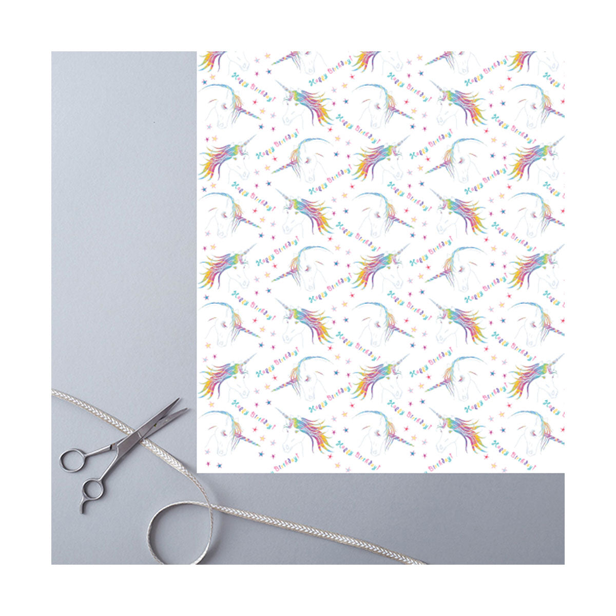 Gift Wrap - Happy Birthday Unicorns